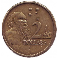 Старійшина аборигенів. Монета номіналом 2 долари. 1997 рік, Австралія. (БЖ)