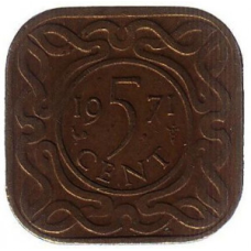 Монета 5 центів. 1971,72 рік, Сурінам. (БК)