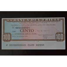 Чек. Італія 100 Лір 1976год (ЧК-1) ЛОТ 34