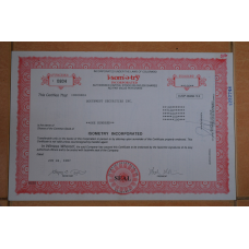 Акція. США. 1987 рік №0804 (Р-1.34)