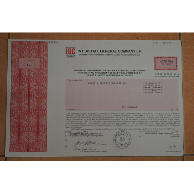 Акція. США. 1990 рік №17396 (Р-1.35) Акція. США. 1990 рік №17396 (Р-1.35)