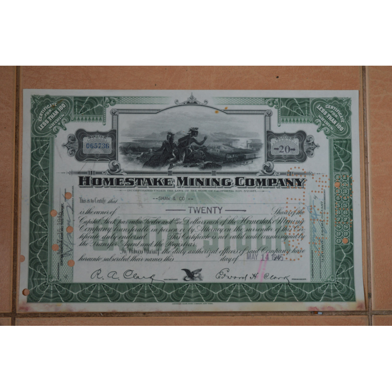 Акція. США. 1945 рік №065736 (Р-1.39)