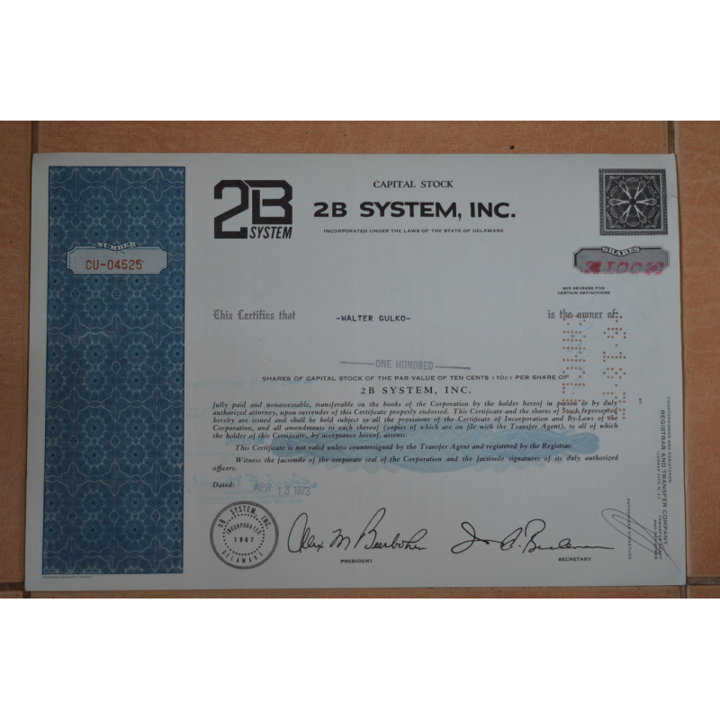 Акція. США. 1973 рік №04525 (Р-1.57) Акція. США. 1973 рік №04525 (Р-1.57)