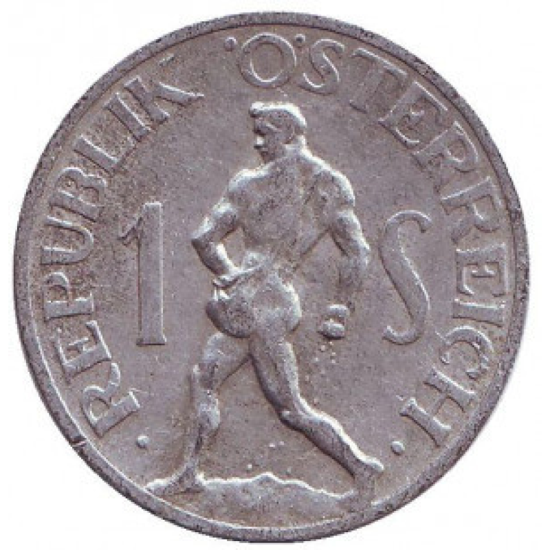Монета 1 шилінг. 1946,47,52,57 рік, Австрія.(Г)