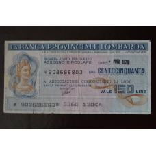 Чек. Італія 150 Лір 1976год (ЧК-1) ЛОТ 27