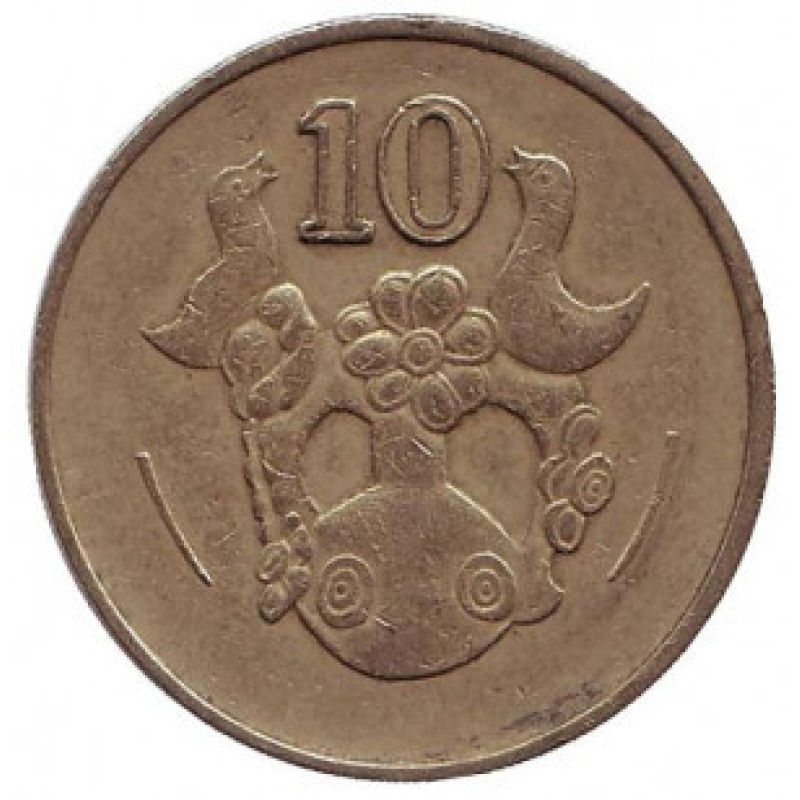 Декоративна ваза. Монета 10 млн. 1983-2004 рік, Кіпр.(Г) Декоративна ваза. Монета 10 млн. 1983-2004 рік, Кіпр.(Г)