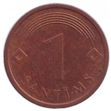 Монета 1 сантим. 2007 рік, Латвія. З обігу..(АТ)