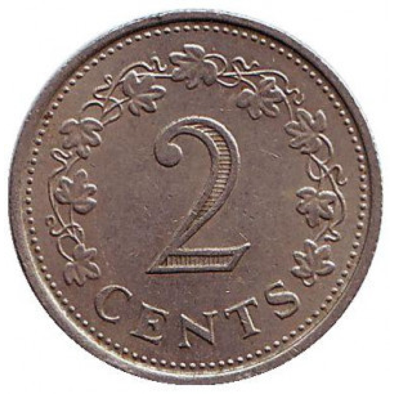 Пентесила — королева амазонок. Монета 2 центи. 1972-82 рік, Мальта