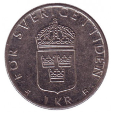 Монета 1 крона. 2000,1980 рік, Швеція. (АП)