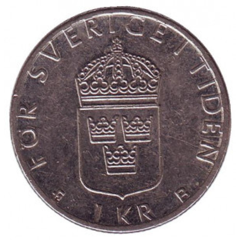Монета 1 крона. 2000,1980 рік, Швеція. (АП) Монета 1 крона. 2000,1980 рік, Швеція. (АП)
