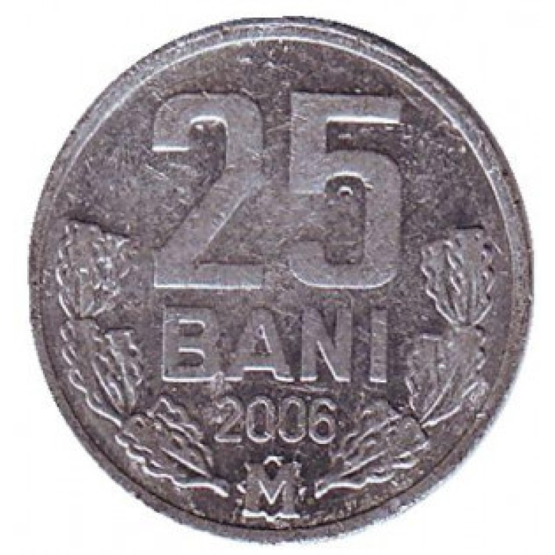Монета 25 лазні. 2004 рік, Молдова. (АА)
