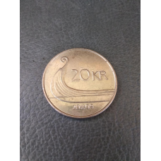 Човен вікінгів. Монета 20 крон. 2007 рік, Норвегія. (БД)