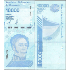 Venezuela Венесуела 10000 Bolivares 2019 ( 2020 ) UNC Security thread