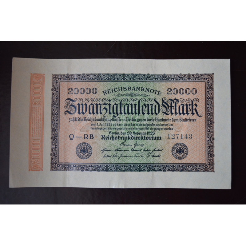 Німеччина 20000 марок 1923 рік Стан(Р-2) 4 Німеччина 20000 марок 1923 рік Стан(Р-2) 4