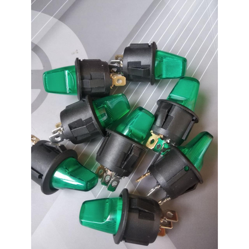 Перемикач KCD1-101N-7, ON-OFF, (4pin) 12V, кзеленый Перемикач KCD1-101N-7, ON-OFF, (4pin) 12V, кзеленый