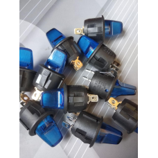 Перемикач KCD1-101N-7, ON-OFF, (4pin) 12V, синій