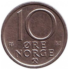 10 ері. 1975,90 рік, Норвегія. (БД)
