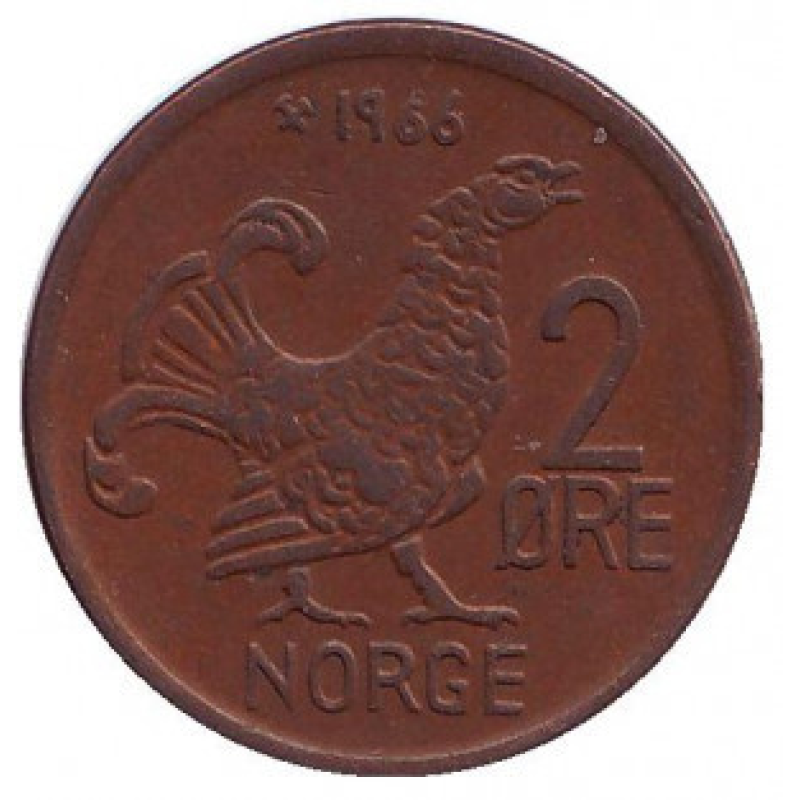 Курка. Монета 2 ері. 1961,66,67 рік, Норвегія. (БД) Курка. Монета 2 ері. 1961,66,67 рік, Норвегія. (БД)