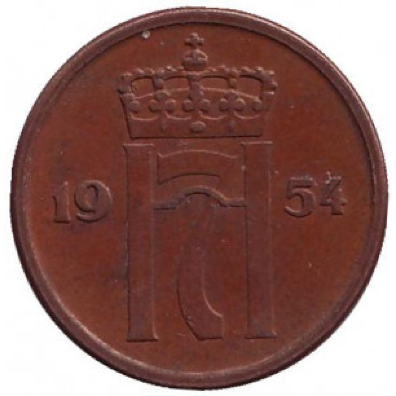 Монета 2 ері. 1954 рік, Норвегія. (БД)