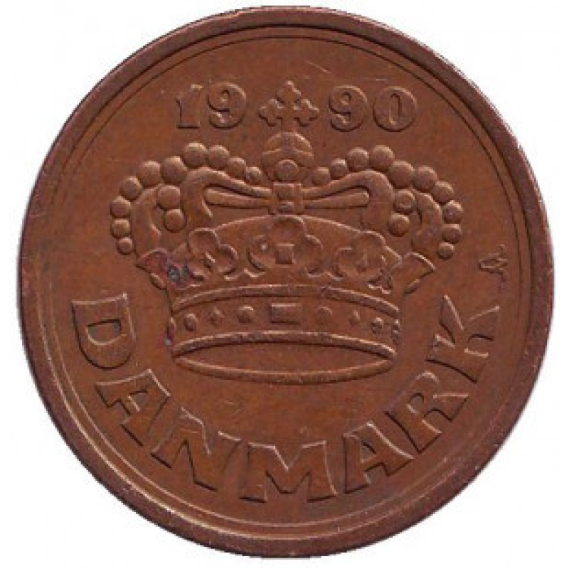 Монета 50 ере. 1990,94 рік, Данія. (В) Монета 50 ере. 1990,94 рік, Данія. (В)