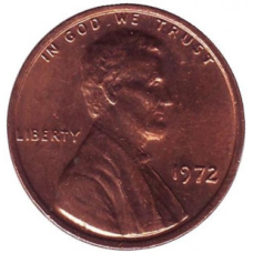 Лінкольн. Монета 1 цент. 1961,72,77,79 рік , США(Д)