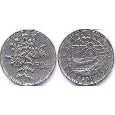 Рослина. Монета у 50 центів. 1986 рік, Мальта.(АТ)