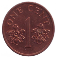 Монета 1 цент. 1995 рік, Сінгапур. (БК)