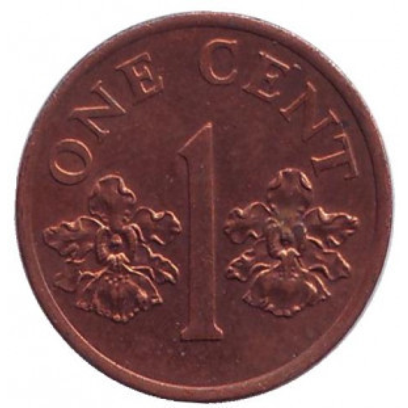 Монета 1 цент. 1995 рік, Сінгапур. (БК) Монета 1 цент. 1995 рік, Сінгапур. (БК)
