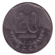 Монета 20 колонів. 1983 рік, Коста-Ріка. (БС)