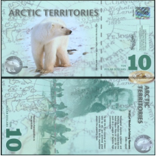 Арктика / Arctic territories 10 dollars 2010 UNC