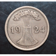 Німеччина 2 пфенинга 1924 рік A (АП)