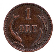 Монета 1 ері. 1904 рік, Данія.