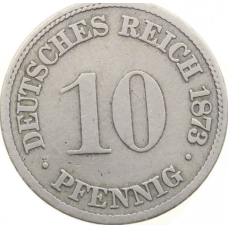 Німеччина 10 пфеннігів, 1873