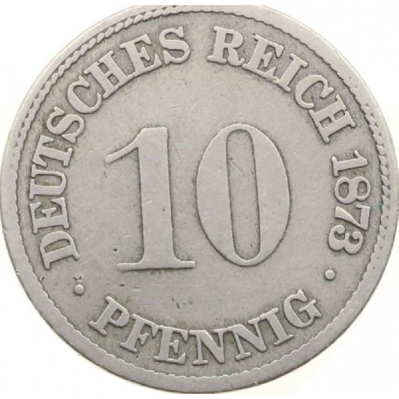 Німеччина 10 пфеннігів, 1873 Німеччина 10 пфеннігів, 1873