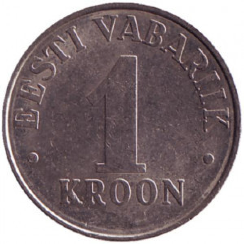 Монета 1 крона. 1993 рік, Естонія.(БС) Монета 1 крона. 1993 рік, Естонія.(БС)