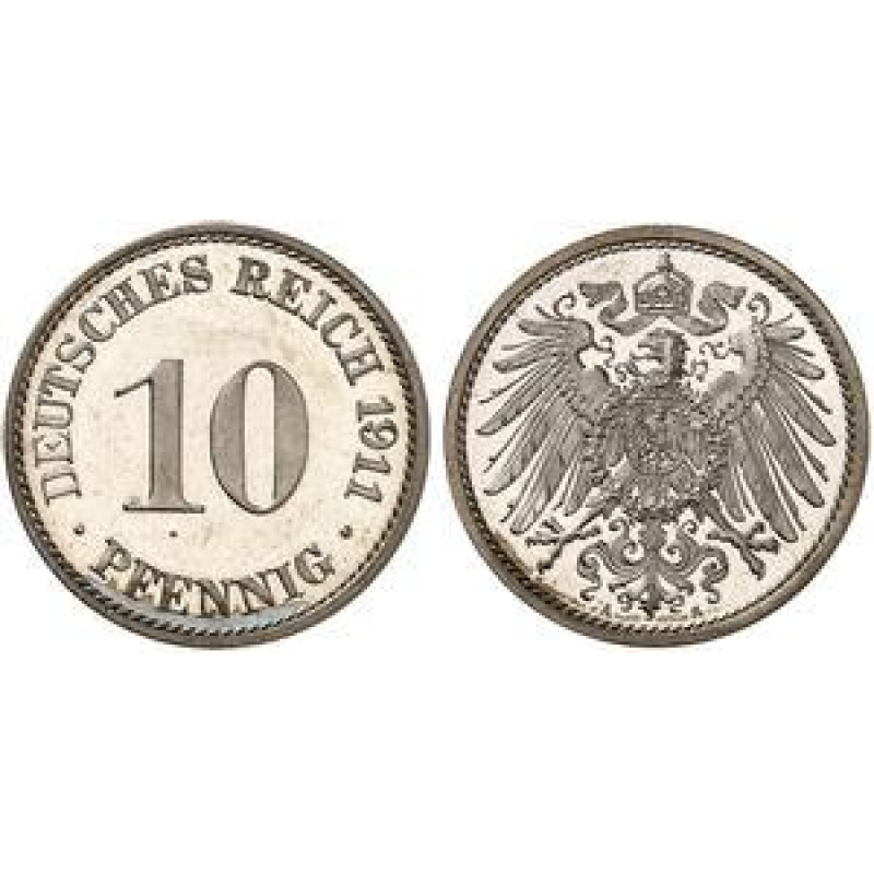10 пфеннігів 1911 A - Німеччина 10 пфеннігів 1911 A - Німеччина