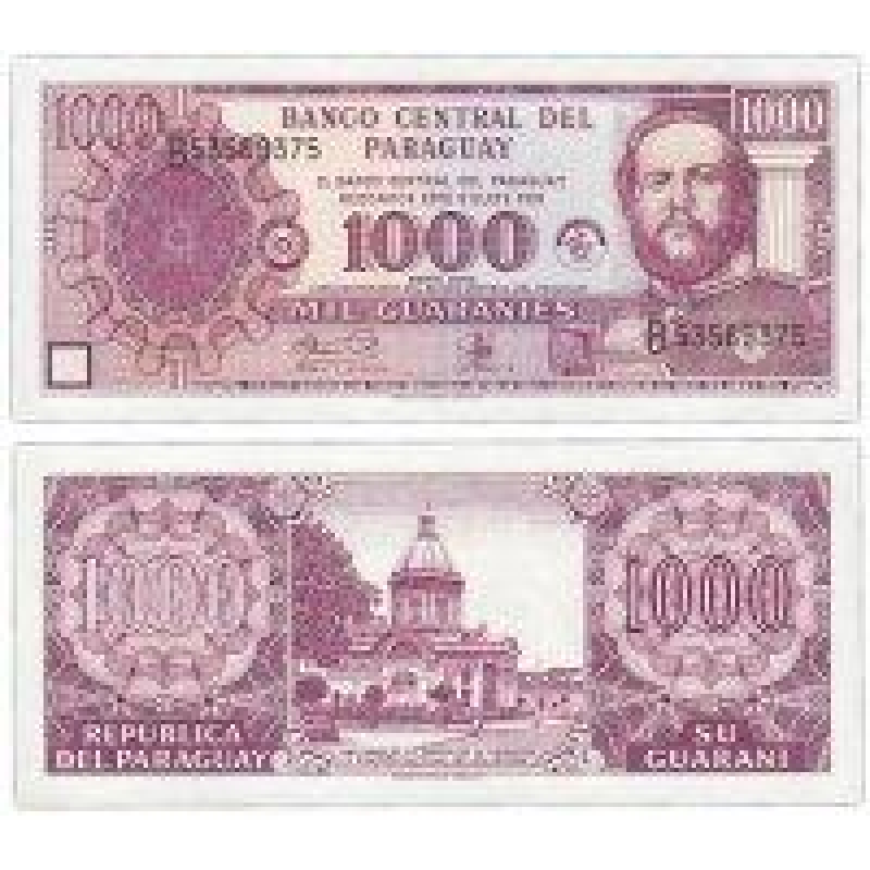 Paraguay Парагвай - 1000 Guaranies 2005 UNC Pick 222b Paraguay Парагвай - 1000 Guaranies 2005 UNC Pick 222b