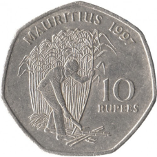 Монета 10 рупій 1987-2000, Маврикій (АБ)