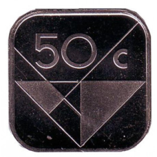 Монета у 50 центів. 1988,89,91 рік, Аруба. (у холдере)