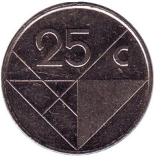 Монета 25 центів. 2001,02,03,04,07 рік, Аруба. (у холдере)