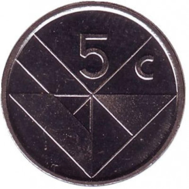 Монета 5 центів. 1988,94,95 рік, Аруба.(у холдере)