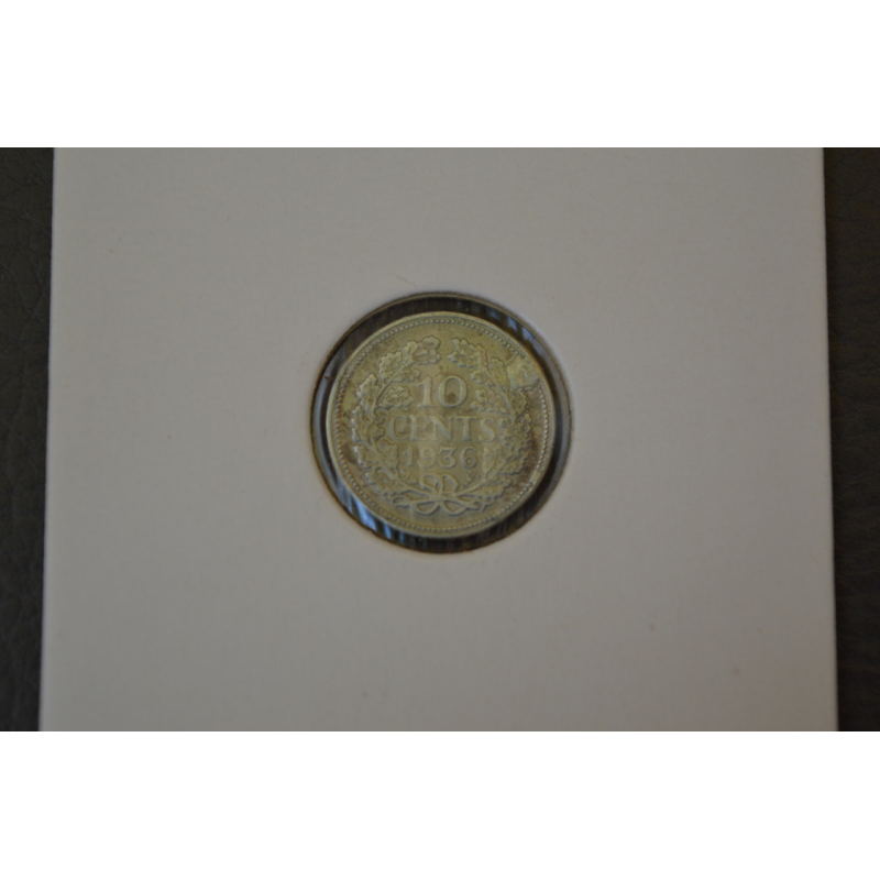 Нідерланди 10 центів 1936 рік ( срібло ) холдер Нідерланди 10 центів 1936 рік ( срібло ) холдер