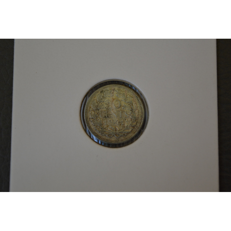 Нідерланди 10 центів 1941 рік ( срібло ) холдер Нідерланди 10 центів 1941 рік ( срібло ) холдер
