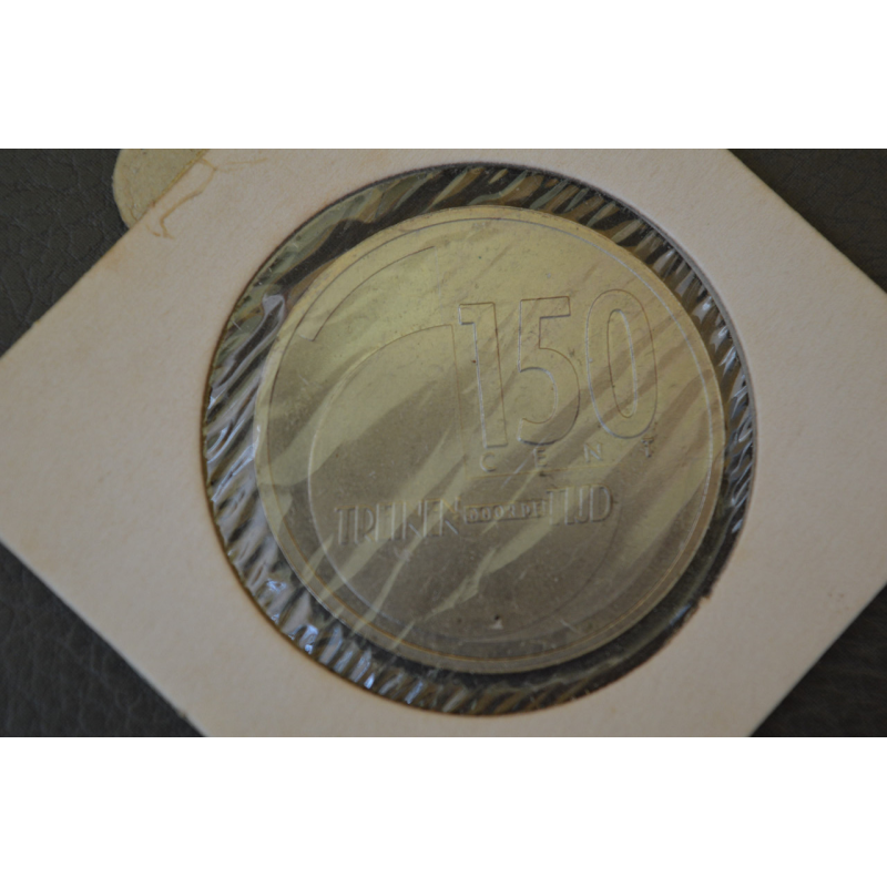 Нідерланди, банківський ювілейний токен, 1989р. “150 cent Treinen door de tijd“ холдер. Нідерланди, банківський ювілейний токен, 1989р. “150 cent Treinen door de tijd“ холдер.