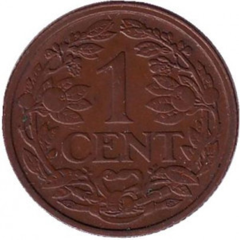 Монета 1 цент. 1937 рік, Нідерланди. Монета 1 цент. 1937 рік, Нідерланди.