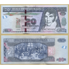 Guatemala Гватемала - 20 Quetzales 2011 UNC P. 124b