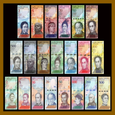 Venezuela Венесуела - набір 21 банкнота 2012 - 2018 aUNC / UNC