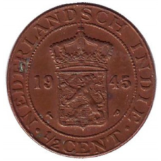 Монета 1/2 цента. 1945 рік, Нідерландська Індія.