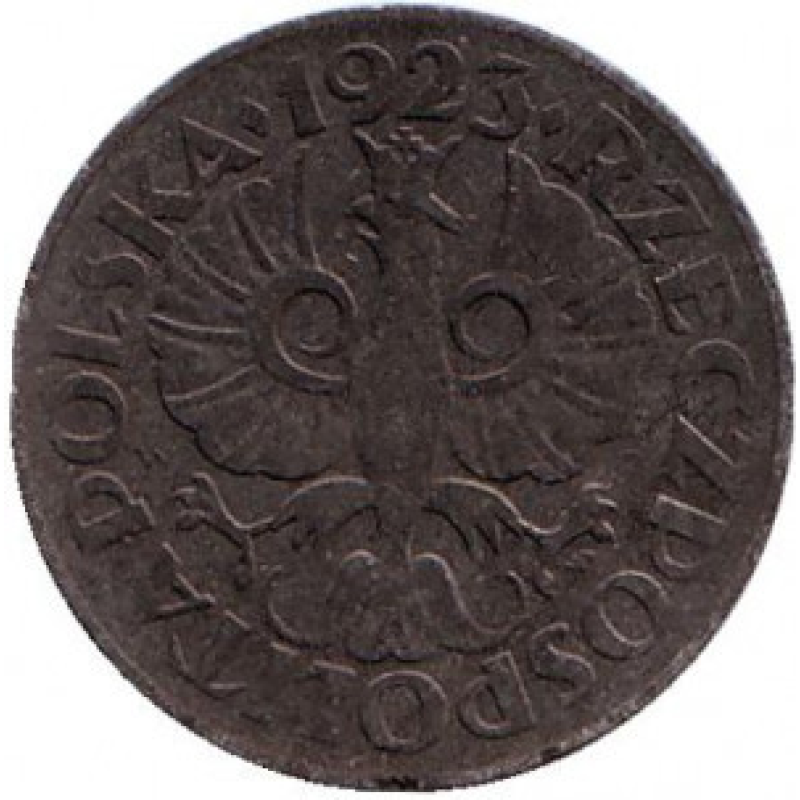 Монета 10 грошів. 1923 рік, Польща. (цинк) (В) Монета 10 грошів. 1923 рік, Польща. (цинк) (В)