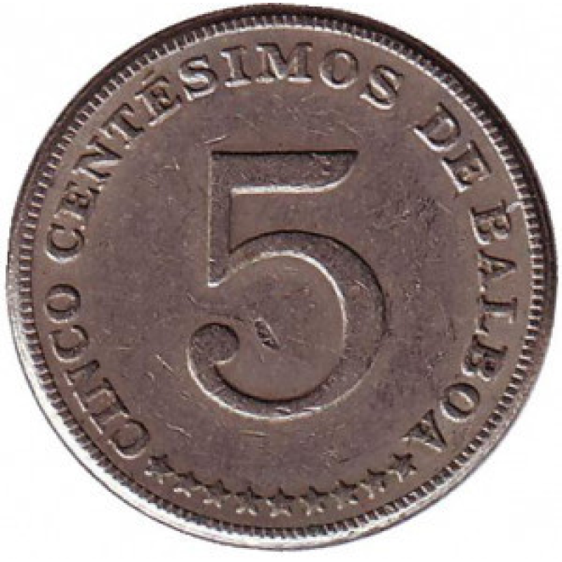 Монета 5 сентесимо. 1967,68,62,75 рік, Панама.(БО) Монета 5 сентесимо. 1967,68,62,75 рік, Панама.(БО)